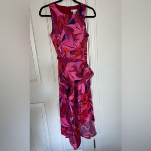London Times Womens pink red Fit and Flare Dress